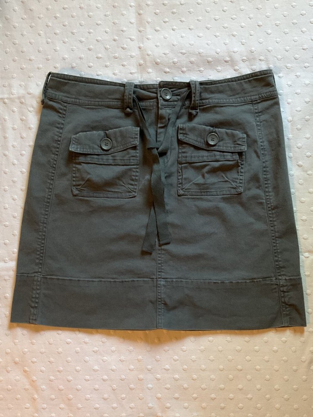Women’s Carve Designs Casual Cargo Style Skirt, Green/Gray, Sz 8